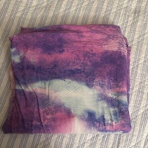 Little Sleepies Purple Watercolor large cloud blanket